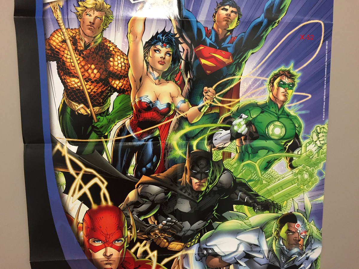 Justice League the New 52 poster 22x34 DC Batman Superman jim lee