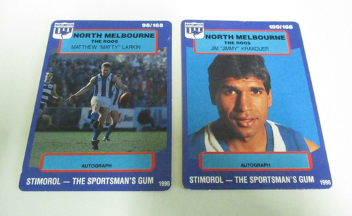 North Melbourne - AFL Stimorol Cards - Larkin, Krakouer, German, Martyn & Arceri - Picture 3 of 8