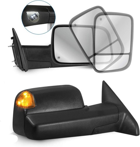 LED Turn Signal & Heated Towing Mirrors for 2009-2023 Ram 1500 Classic Trucks - Foto 3 di 8
