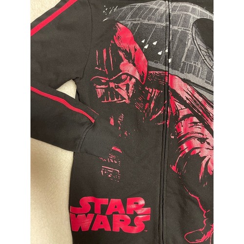 Star Wars Darth Vader Zip-Up Track Jacket Sweatshirt Size XS Unisex Black Red - Picture 3 of 7