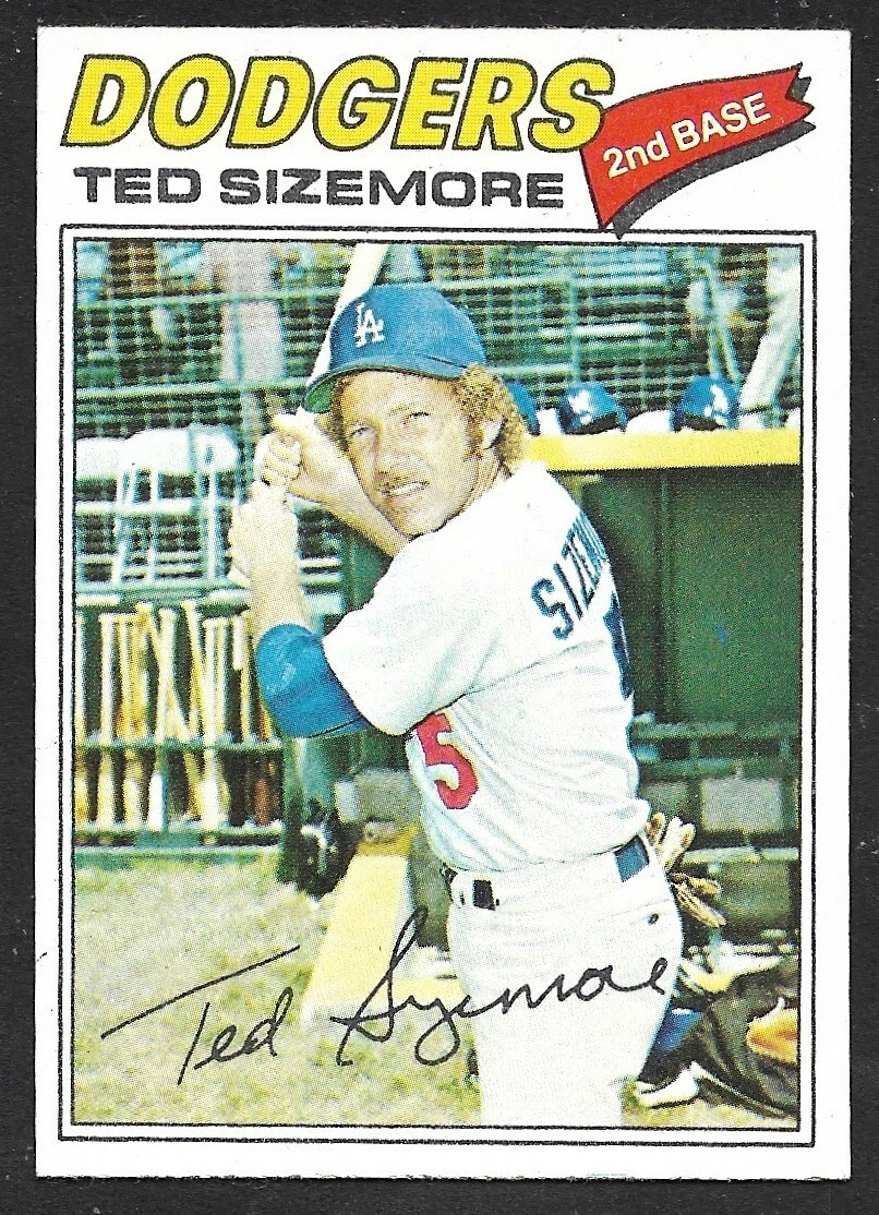 1977 TOPPS #366  Ted Sizemore  LOS ANGELES DODGERS  EX-MINT  A