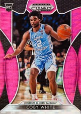 2019-20 Panini Prizm Draft Picks Basketball Base #8: Coby White Pink Pulsar