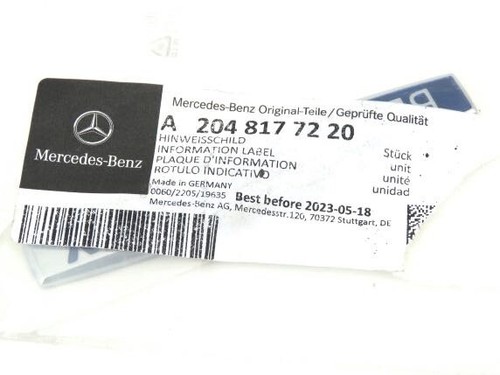Original Mercedes Blau Effizienz Abzeichen für Alle G Gla Glb Glc M R S SLK - Bild 2 von 2