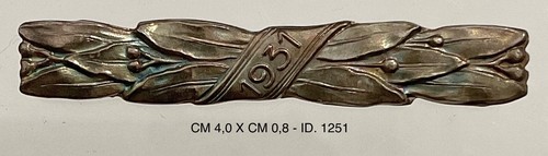 REGIO ESERCITO CAMPAGNA DI LIBIA RE V.E. III° BARRETTA ARGENTO ANNO 1931 - Picture 5 of 6