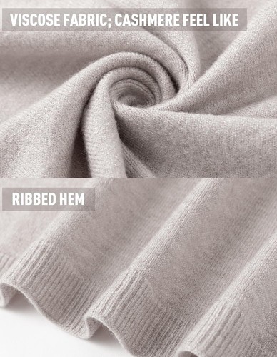 Women's Versatile Knitted Shawls Scarf Poncho Sweater Buttons Thermal Wrap Cape - Picture 143 of 165