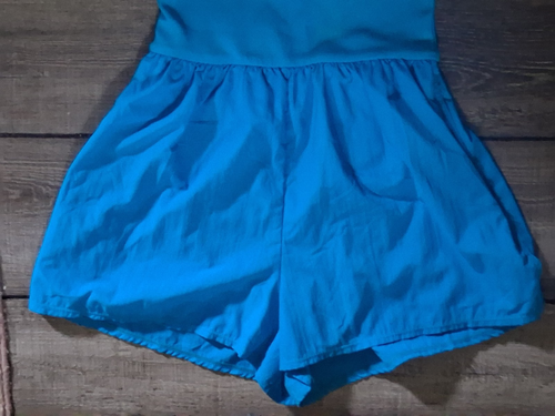 Le Cove bescheidener Badeanzug Einteiler blau Strampler Boardshorts Gr. 8 Small Medium NEU - Bild 5 von 8