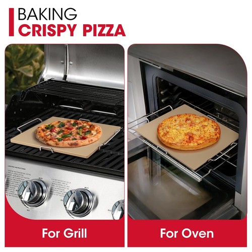 12 Inch Square Pizza Stone for Oven and Grill Oven Baking Stone for Bread Cor... - Picture 6 of 8