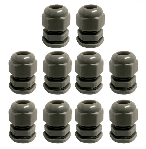 12MM GREY TRS STUFFING CABLE COMPRESSION GLAND WITH RUBBER WATERPROOF IP68 SEAL - Picture 4 of 5