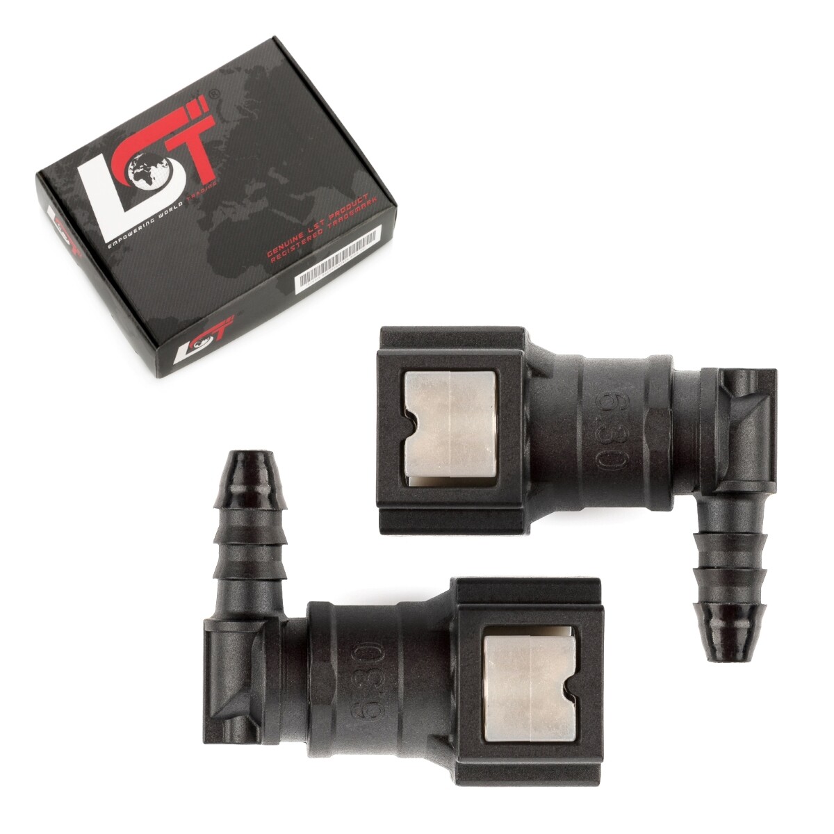 2x Quick Release Fuel Line Hose Coupling L-Piece Narrow 6.3 * 6mm