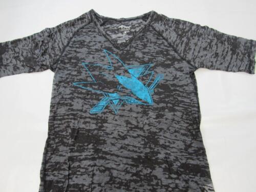 New San Jose Sharks Womens Size XL Black G-III Burnout V-Neck Shirt - Picture 2 of 6