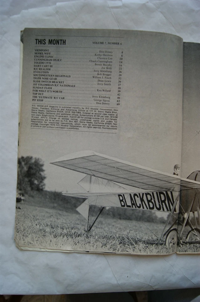 1970 RC Modeler Magazine - June - Image 2 of 2