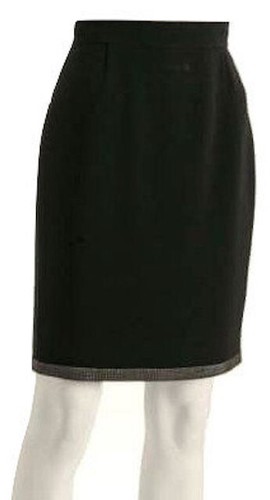 Authentic Elie Tahari Black Crepe Pencil Skirt SZ10/M - Picture 3 of 7