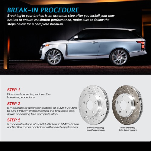 For 2005 - 2010 Honda Odyssey Front & Rear Drilled Rotors + Ceramic Brake Pads - Picture 8 of 9
