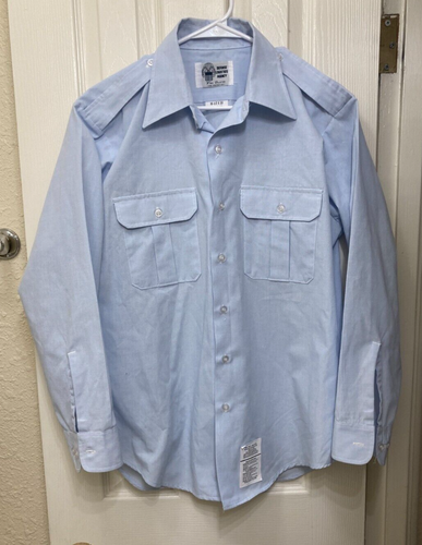 U.S. Air Force USAF Men’s Blue Service Dress Shirt, Short & Long Sleeve, Used - Picture 27 of 101