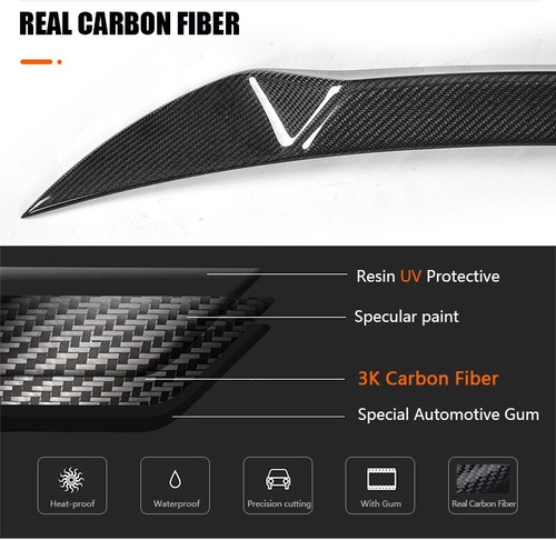 Fits Maserati Levante 4 Door 16-2020 Middle Trunk Spoiler Rear Wing REAL CARBON  - Picture 3 of 12