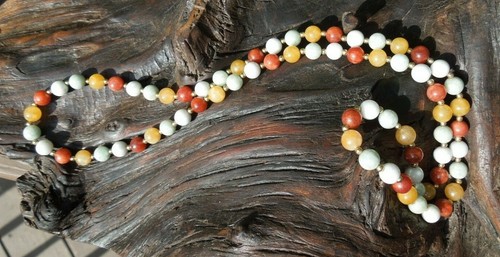 Natural Jade 5mm Bead Necklace 