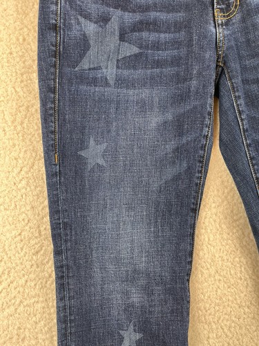Cabi Slim Boyfriend Jeans Sz 2 Women’s Blue Dark Wash Denim Star Fringe - Bild 4 von 17