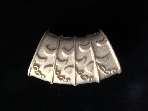 Schal Schlauch von Ann Cahill - Deko goldfarben Metall Schal Schieber Knoten Anhänger - Bild 1 von 6