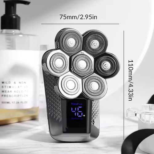 5-IN-1 Rotary Electric Shaver 7D Bald Head Hair Beard Trimmer Razor Rechargeable - Picture 17 of 30