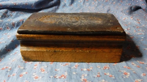 Vintage Printers Wood Planer One Side Feels Like Leather ??? Note Wear Tactile - Picture 8 of 9