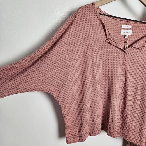 NEW Blu Pepper Thermal Movie Night Waffle Knit Lounge Set M Rose Pink NWT - Picture 3 of 10
