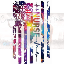 Sublimation Print Nurse Flag Ready to Press Heat Transfer