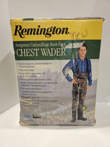 Remington Neoprene Boot-Foot Chest Wader Size 8 No. 16017BU Mossy Oak Vintage - Picture 10 of 13