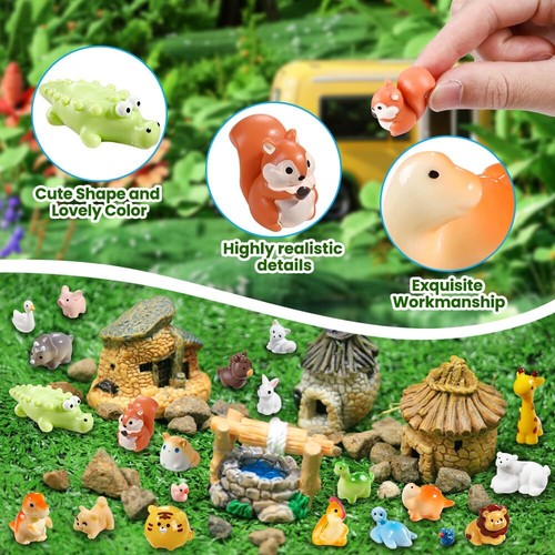 40pcs Mini Resin Animal 40 Styles Tiny Resin Animals Miniature Little Small A - Picture 3 of 8