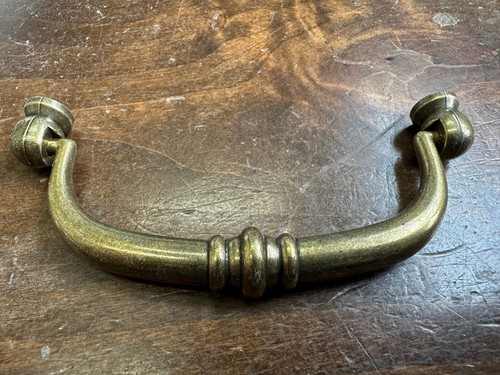Qty 10 Hafele Antique Brass Cabinet Handle Pull 4-1/4" Long Germany 121.18.124 - Picture 2 of 2