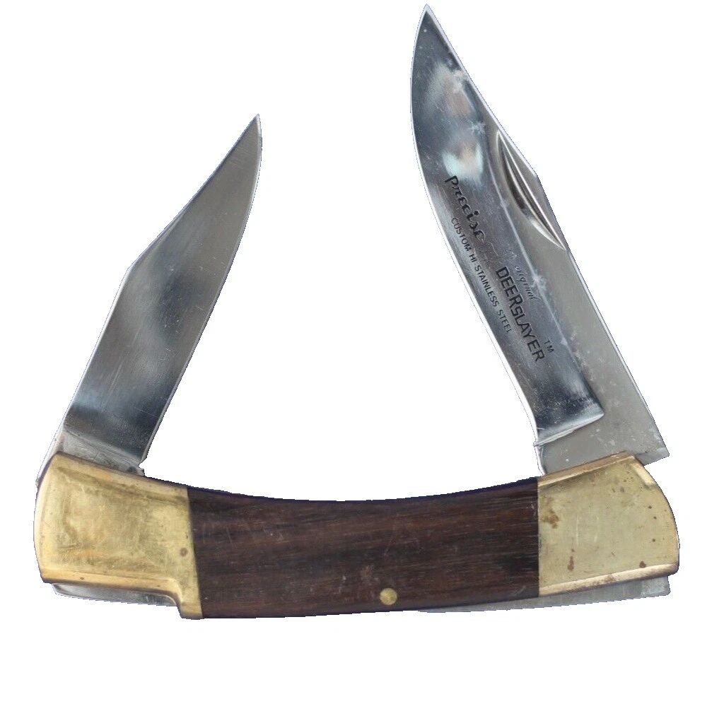 Lockback Brown Collectible Vintage Folding Knives 2 Blades