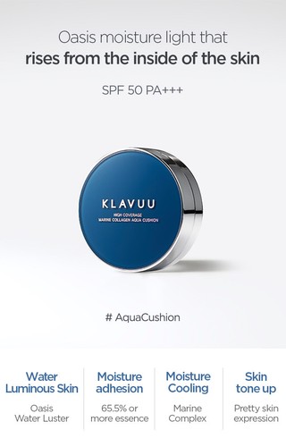 KLAVUU High Coverage Marine Collagen Aqua Cushion 12g + 12g #23 Medium Beige - Picture 8 of 12