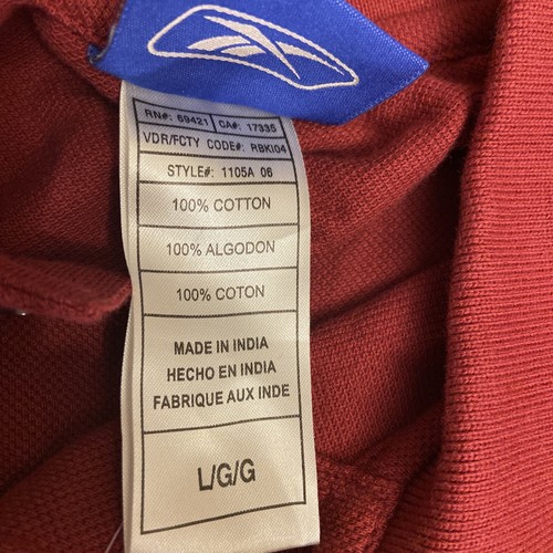 Reebok NFL Team Apparel Size Large Washington Redskins Logo Commanders Polo  - Picture 4 of 5