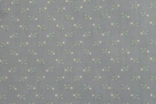 Fabric 100% Cotton YARDAGE LIGHT BLUE with tiny white flowers and green stems