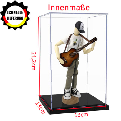 Vitrine Schaukasten Acryl Klar Plexiglas Display Case 1/12 Figur Puppen Modell