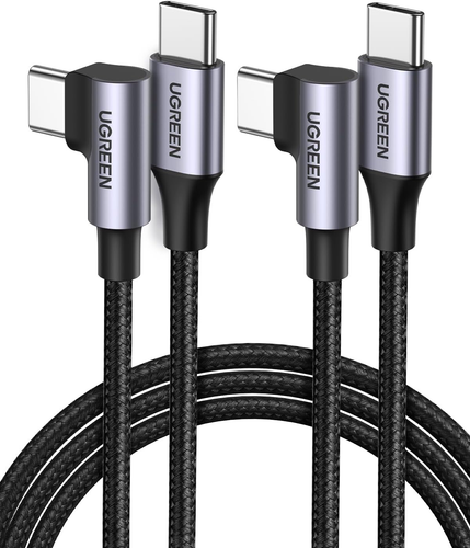 Right Angle USB C Cable 6.6FT 2-Pack, 60W USB C to USB C Cable 90 Degree Type C - Picture 1 of 12