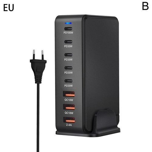 268W Desktop GaN Ładowarka 8-portowa ładowarka USB typu C PD Szybkie ładowanie / - Zdjęcie 16 z 22