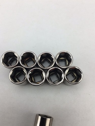 CRAFTSMAN 7/16"" flache Steckdose 6 Punkt 1/4"" Antrieb G 43488 USA NEU ALTER LAGERBESTAND - Bild 4 von 6
