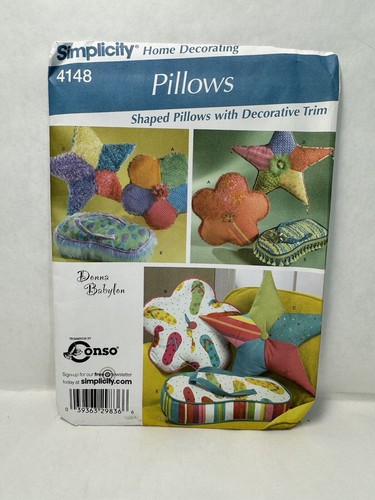 Simplicity 4148 Home Decor Various Shaped Pillows Pattern *Uncut*