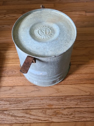 Vintage Wash Mop Galvanized Metal Bucket Wood Rollers Farmhouse Country (b97) - Picture 13 of 24