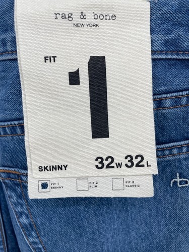 rag & bone Mens Fit 1 Skinny Jeans 32 Indigo Aero Stretch Denim MED21F1224LCIN - Picture 4 of 5
