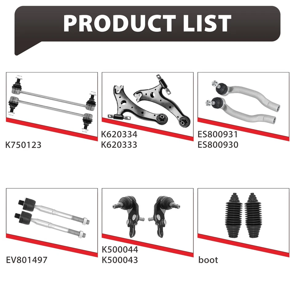 12 шт передний нижний рычаг управления с шарнирами подвески для Toyota Camry 2012-2017 годов выпуска - Изображение 4 из 4