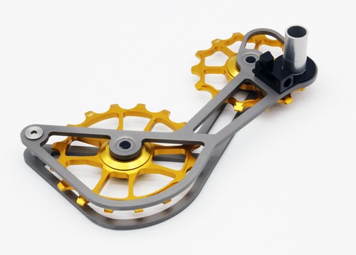 SwishTi Road Cycle Oversized Pulley Titanium Cage for Campy/Campagnolo Gold - Picture 4 of 10