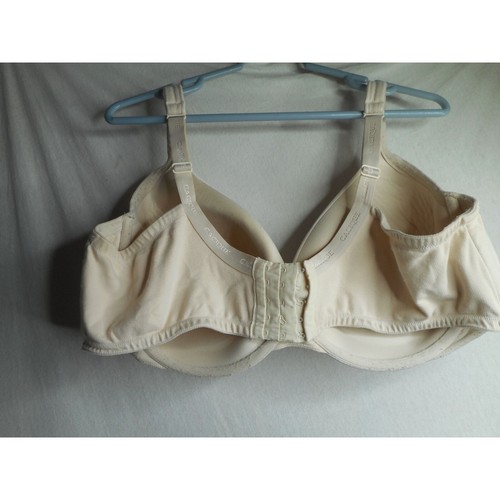 Cacique 46 DDD Cotton Bra underwire Boost plunge beige - Picture 2 of 7