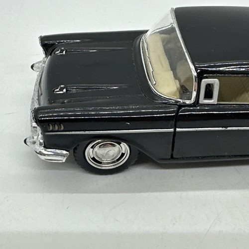 New 5" Kinsmart 1957 Chevrolet Bel Air Diecast Car 1:40 Chevy Black Pull Back - Picture 2 of 18