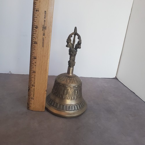 Tibetisch Buddhistische Meditationsglocke und Dorje Set mit Holzständer - Bild 15 von 15