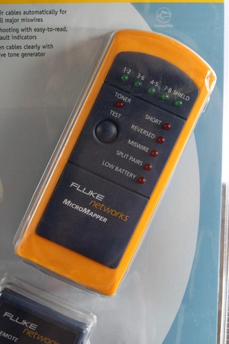 NEW FLUKE NETWORKS MICROMAPPER LAN WIREMAP CHECKER MT-8200-49A - Picture 3 of 5