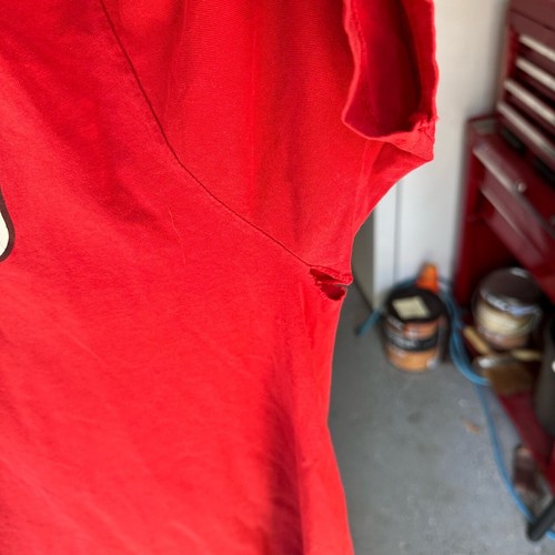 Adidas Vintage Red Portland Trail Blazers Graphic Tee AOP Logo TShirt XL - Picture 6 of 7