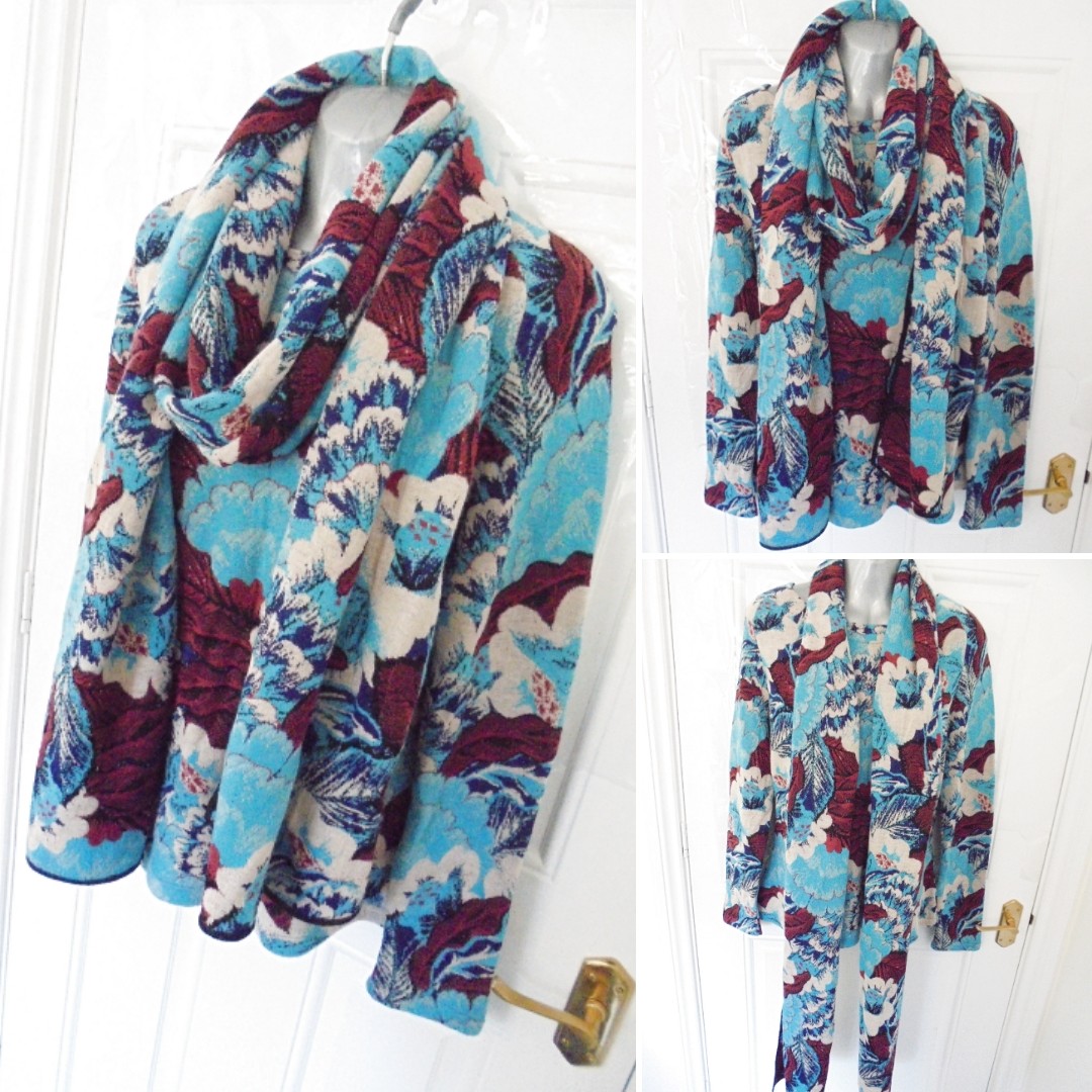 ALDOMARTINS Beautiful Size 14 bluee Burgundy Sweatshirt Jumper Top & Scarf Set ALDOMARTINS Beautiful Size 14 bluee Burgundy Sweatshirt Jumper Top & Scarf Set