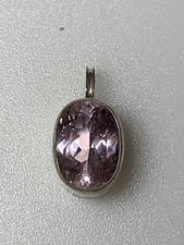 Natural, gorgeous and large 17.84 carat Pink Kunzite pendant.