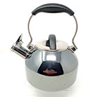 CHANTAL Whistling Tea Kettle - Teapot Silver & Onyx Enamel - 1.8 Quart